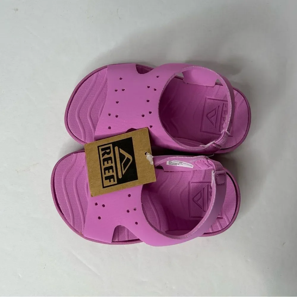 New Reef Kids Pink Beachy Sandals 3/4